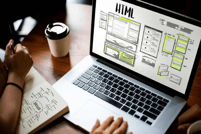 Website design and development workspace